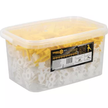   VOREL Burkolatszintező készlet 1 mm (700 talp + 200 ék+ fogó)
