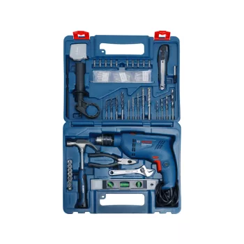   BOSCH Ütvefúrógép GSB 600 + 100 részes tartozékszett kofferben / 600 W