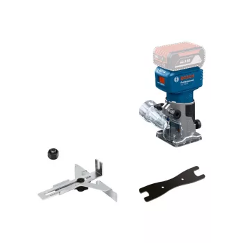   BOSCH Akkus felsőmaró GLF 18V-8 ford. szabályzós (akku és töltő nélkül)