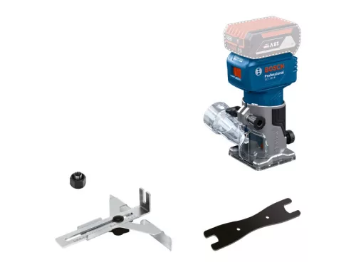 BOSCH Akkus felsőmaró GLF 18V-8 ford. szabályzós (akku és töltő nélkül)