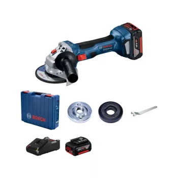   BOSCH Akkus sarokcsiszoló 125 mm GWS 180-LI kofferben (2 X 4,0 Ah + gyorstöltő)