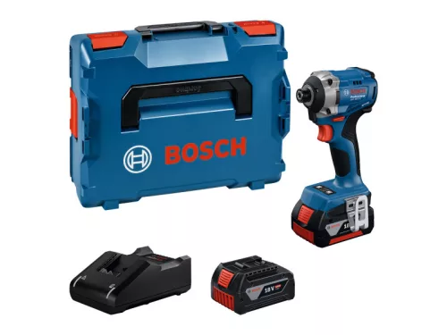 BOSCH Akkus ütvecsavarozó GDR 18V-215 L-BOXX-ban 1/4" 215 Nm (2 x 4,0 Ah akku + gyostöltő)