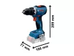 BOSCH Akkus fúrócsavarozó GSR 18V-65 L-BOXX-ban (2 x 4,0 Ah akku + töltő)