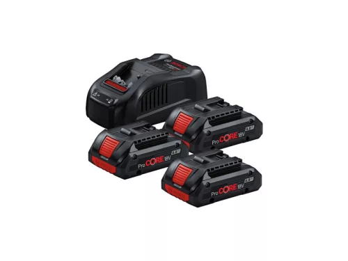 BOSCH Akkumulátor szett ProCORE 18V / 3 x 4,0 Ah + GAL1880 CV gyorstöltő