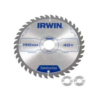 IRWIN1 Fűrésztárcsa fához 190 x 30 mm / 40T