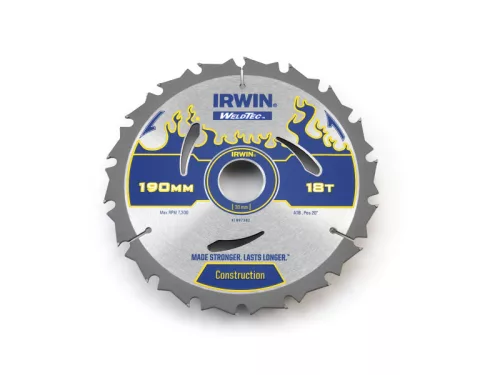IRWIN1 Fűrésztárcsa fához 190 x 30 mm / 18T