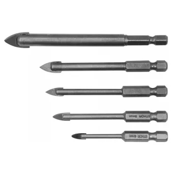   STHOR Üveg- és csempefúrószár készlet 5 részes (4, 5, 6, 8, 10 mm)
