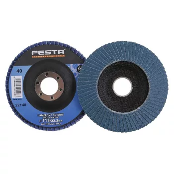 FESTA Lamellás csiszolókorong 115 x 22,2 mm / P40 inox