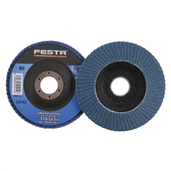 FESTA Lamellás csiszolókorong 115 x 22,2 mm / P80 inox