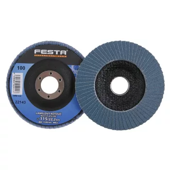 FESTA Lamellás csiszolókorong 115 x 22,2 mm / P100 inox