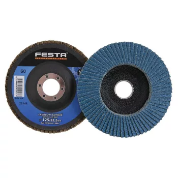 FESTA Lamellás csiszolókorong 125 x 22,2 mm / P60 inox