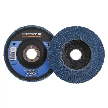 FESTA Lamellás csiszolókorong 125 x 22,2 mm / P80 inox