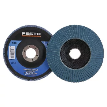 FESTA Lamellás csiszolókorong 125 x 22,2 mm / P100 inox