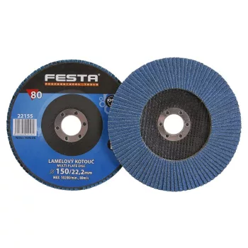 FESTA Lamellás csiszolókorong 150 x 22,2 / P80 inox