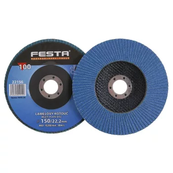 FESTA Lamellás csiszolókorong 150 x 22,2 / P100 inox