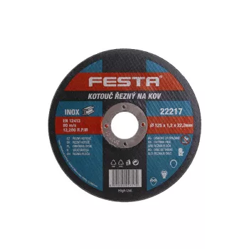 FESTA Vágókorong fémre 125 x 1,2 x 22,2 mm inox