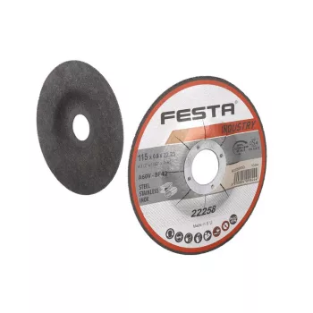 FESTA Kúpos vágókorong fémre 115 x 0,8 x 22,2 mm inox