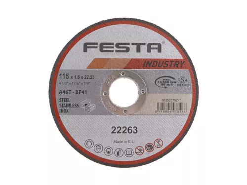 FESTA Vágókorong fémre 115 x 1,6 x 22,2 mm