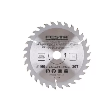 FESTA Fűrésztárcsa fához 160 x 20 x 2,0 mm / 30T