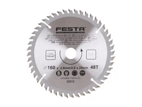 FESTA Fűrésztárcsa fához 160 x 20 x 2,0 mm / 48T