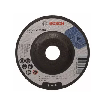   BOSCH Tisztítókorong fémre 115 x 6,0 x 22,2 mm hajlított Standard for Metal A 24 P BF