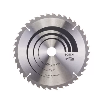   BOSCH Fűrésztárcsa fához 254 x 30 x 2,0 mm / 40T Optiline Wood ATB