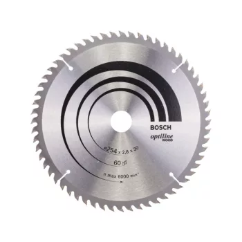   BOSCH Fűrésztárcsa fához 254 x 30 x 2,8 mm / 60T Optiline Wood ATB
