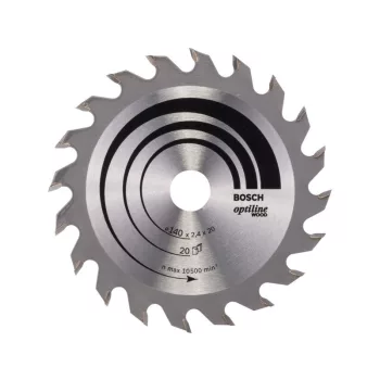   BOSCH Fűrésztárcsa fához 140 x 20/12,7 x 2,4 mm / 20T Optiline Wood ATB
