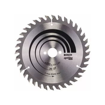   BOSCH Fűrésztárcsa fához 160 x 20/16 x 2,6 mm / 36T Optiline Wood ATB