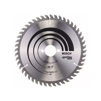   BOSCH Fűrésztárcsa fához 190 x 30 x 2,6 mm / 48T Optiline Wood ATB