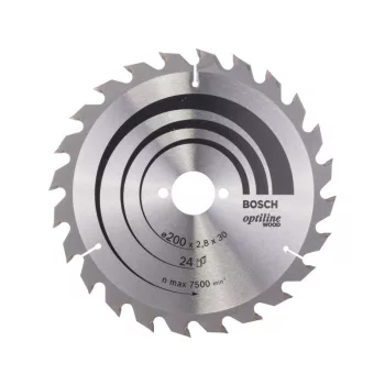   BOSCH Fűrésztárcsa fához 200 x 30 x 2,8 mm / 24T Optiline Wood ATB