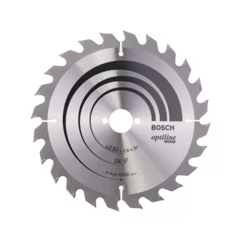   BOSCH Fűrésztárcsa fához 230 x 30 x 2,8 mm / 24T Optiline Wood ATB