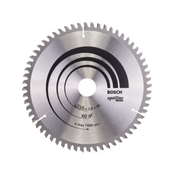   BOSCH Fűrésztárcsa fához 216 x 30 x 2,8 mm / 60T Optiline Wood ATB / N