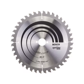   BOSCH Fűrésztárcsa fához 250 x 30 x 3,2 mm / 40T Optiline Wood ATB / N