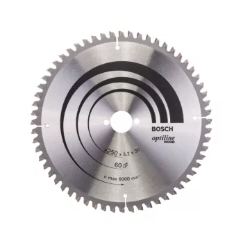   BOSCH Fűrésztárcsa fához 250 x 30 x 3,2 mm / 60T Optiline Wood ATB / N