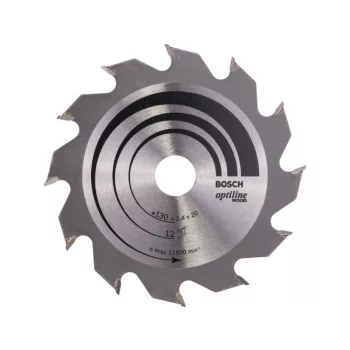   BOSCH Fűrésztárcsa fához 130 x 20/16 x 2,4 mm / 12T Optiline Wood ATB