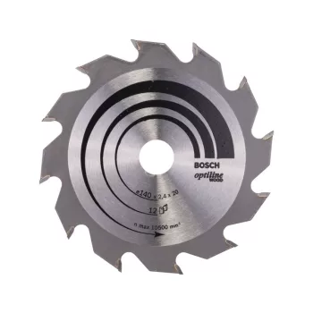   BOSCH Fűrésztárcsa fához 140 x 20/12,7 x 2,4 mm / 12T Optiline Wood ATB