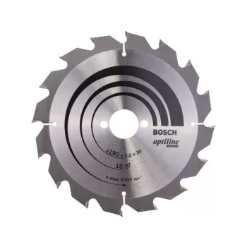   BOSCH Fűrésztárcsa fához 190 x 30 x 2,0 mm / 16T Optiline Wood ATB