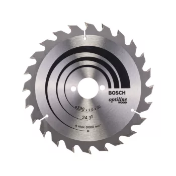   BOSCH Fűrésztárcsa fához 190 x 30 x 2,0 mm / 24T Optiline Wood ATB