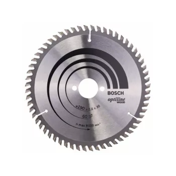   BOSCH Fűrésztárcsa fához 190 x 30 x 2,6 mm / 60T Optiline Wood ATB