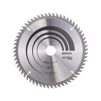   BOSCH Fűrésztárcsa fához 235 x 30/25 x 2,8 mm / 60T Optiline Wood ATB