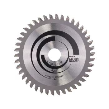   BOSCH Fűrésztárcsa univerzális 130 x 20/16 x 2,0 mm / 42T MultiMaterial HLTCG
