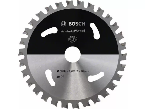 BOSCH Fűrésztárcsa fémhez 136 x 1,6 x 20 mm / 30T Standard for Steel