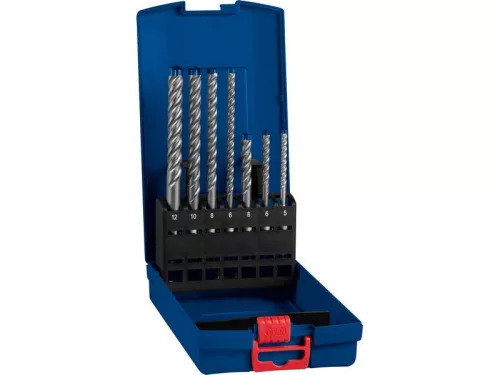 BOSCH EXPERT 7X Kőzetfúró készlet 7 részes négyélű SDS-Plus (5/6/8 x 115 mm; 6/8/10/12 x 165 mm)