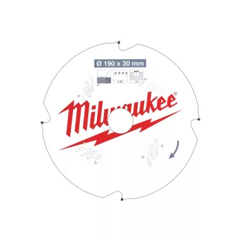   Milwaukee Körfűrészlap hordozható gépekhez (Fíber Cement) 190x30x1.8x4 D - 1 db 4932471304