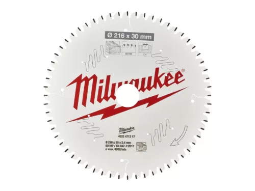 Milwaukee Körfűrészlap gérvágókhoz (Fához) 216x30x2.4x60 ATB NEG. - 1 db 4932471317