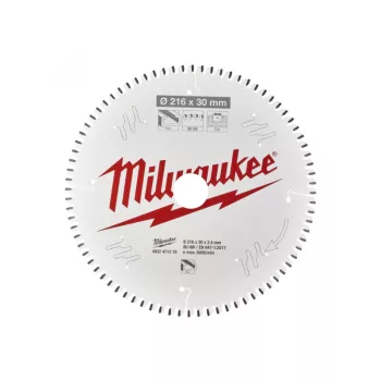   Milwaukee Körfűrészlap gérvágókhoz (Alu) 216x30x2.4x80 TF NEG. - 1 db 4932471319