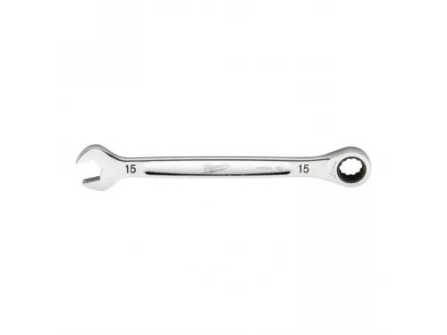 MILWAUKEE Racsnis csillag-villáskulcs 15 mm / 207,5 mm CrV MAX BITE™