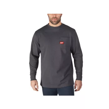 MILWAUKEE Hosszú ujjú póló szürke WTLSG-L WORKSKIN™