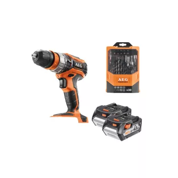   AEG Akkus ütvefúró-csavarozó BSB 18C2X LI-402CA + ajándék AEG Fúrószár, bithegy készlet 30 részes